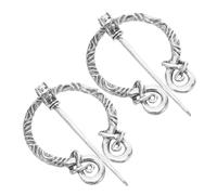Abaodam Broche Viking Vintage en Alliage de Zinc, Lot de 2pcs, Boucle de Ceinture et Épingle à Châle Design Unique et Artisanat Soigné pour Activités en Extérieur et Occasions Variées