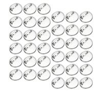 Abaodam Broches à Disque Rond 2,5 Cm en Métal Nickelé 50 Pièces, Supports de Broche Soi-même Verrouillage de Sécurité, Accessoires pour Badges et Créations de Bijoux Féminins, Usage