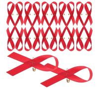 Abaodam Broches Ruban Rouge 200 Pièces, Épingles de Sensibilisation Sida, Ornement en Ruban Rouge, Accessoires pour Activités Caritatives, Pin’s de Fierté à Porter sur Vêtements