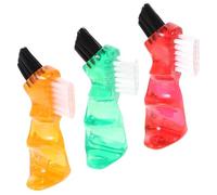 Abaodam Brosse à Dents pour Prothèse Dentaire Mini 3pcs en Plastique Pp, Tête Double, Portable et Facile à Transporter pour Nettoyage du Dentier Amovible