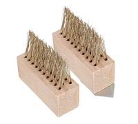Abaodam Brosse de Désherbage en Fil d'acier Lot de 2 Long Manche pour Éliminer Mauvaises Plantes pour Jardinage Outil Pratique et Solide