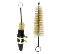 Abaodam Brosse de Nettoyage pour Bec de Saxophone avec Ligature pour Sax Alto et Ténor Accessoire de Remplacement pour Musiciens Débutants et
