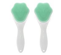 Abaodam Brosse de Nettoyage Visage en Silicone 2pcs Forme Patte de Chat Long Manche pour Massage Doux et Nettoyage Profond Visage
