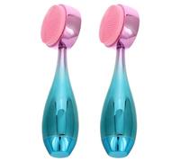 Abaodam Brosse Faciale Manuelle en Silicone 2pcs Double Face pour Soins Peau, Exfoliation Profonde, Facile à Utiliser, Maison Voyages