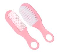 Abaodam Brosse Pour B√©b√© Douce Et Peigne De Massage, Kit De Soin -n√© Rose, Mat√©riau Solide Antistatique, Accessoire B√©b√© Pour Stimuler La Circulation Sanguine, Ensemble 2 Pi√®ces