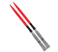 Abaodam Brosses à Tambour Acier avec Manche Bois pour Batterie Jazz Accessoires de Percussion pour Débutants Groupes de
