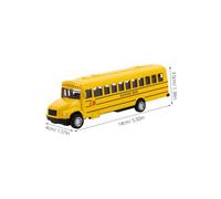 Abaodam Bus Scolaire Métal Die Cast Jaune Modèle Réaliste à Inertie pour Garçon Fille Jeu Action Véhicule Pull Back