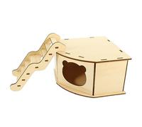 Abaodam Cabane DIY pour Hamsters avec Échelle Maison pour Petits Animaux Refuge Confortable et Maison à Angle Droit Échelle