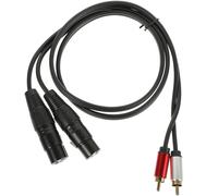 Abaodam Câble Adaptateur Audio Rca Mâle vers Double Xlr Femelle Robuste pour Équipement Audio Amplificateur et Haut-parleurs Câble de Connexion Stéréo et Portable