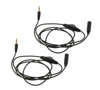 Abaodam Câble D'extension Audio 3,5mm 2pcs Contrôle du Volume, Câble Léger en Cuivre Compatible Téléphone Mobile et Mp3 pour Usage Quotidien