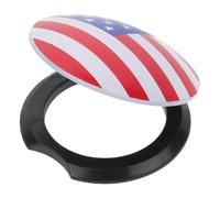 Abaodam Cache-Bouton Stop de Voiture Drapeau Américain Couvercle à Bouton-Poussoir en ABS Protection Anti-Démarrage Accidentel Décoration Intérieure Automobile Accessoire Solide et