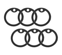 Abaodam Cache-étiquette D'identification en Silicone Noir pour Chien, Lot de 6 Cercles Silencieux Confortables et Résistants pour Collier Animal de Compagnie