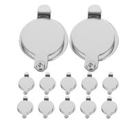 Abaodam Cache-jonction Rond en Cuivre Argenté pour Œilleton de Porte, Protection Vie Privée Rapide à Installer, pour Appartements et Maisons Privées, Lot de 12 Pièces