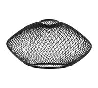 Abaodam Cache-Lampe Métallique Suspendu 20X11 CM en Fer Noir Mat Cache-Lampe en Maille Ajourée de Goutte D’Eau Cache-Ampoule pour Éclairage Industriel Vintage pour Maison Restaurant