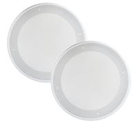 Abaodam Cache pour Haut-Parleur de Voiture en ABS et Acier laminé à Froid, 2 pièces Blanches, légères et Portables, idéal pour Haut-parleurs et caissons de Basses en Atelier de Tuning