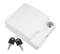Abaodam Cache Prise Électrique Murale Encastrée Étanche en Plastique Blanc avec Verrou Anti-éclaboussures pour Salle de Bain et Chambre