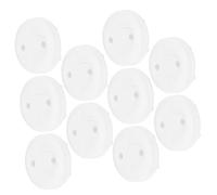 Abaodam Cache-prises de Sécurité pour Bébés en Plastique Blanc, Lot de 10, Protection Simple Prises Électriques Françaises pour Écoles et Espaces Publics