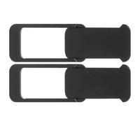 Abaodam Cache Webcam Coulissant Noir en ABS Lot de 2 pour Ordinateur | Protège la Caméra Avant, Adhésif Puissant, Protection de Confidentialité, Format Compact pour Webcam et Front Camera