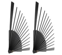 Abaodam Cadre Éventail Pliable Design Facile à Assembler 2 Pièces en Plastique Noir Accessoire Créatif pour Éventail à Main, pour Décoration Artisanale et Fêtes