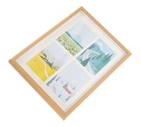 Abaodam Cadre Photo Mural Bois Vertical Support Photo Pratique pour Table Décoration Intérieure Artistique Cadre Tableau Original Bois Naturel
