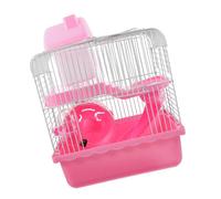 Abaodam Cage à Hamster Double Couche Espace pour Hamsters et Rats Enclos Plastique et Fil Métallique Stable pour Petits Animaux Aire de Jeu et Confortable