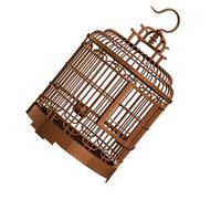 Abaodam Cage à Oiseaux Ronde et Portable en Plastique Vintage Chic, Design Spacieux pour Perruches et Oiseaux d'amour, pour Activités en Plein Air