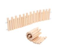 Abaodam Cage Multifonctionnelle pour Hamster 2 Pièces Pont en Bois Échelle Jouets Clôture pour Un Jeu Confortable Et Un Exercice