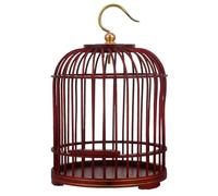 Abaodam Cage Suspendue en Bois pour Petits Animaux, Volière Vintage Dôme Rond, Porte Verrouillable Sécurisée, Cage Décorative et Spacieuse pour Hamsters, Oiseaux et Grillons