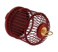 Abaodam Cage Suspendue pour Oiseaux et Petits Animaux en Bois Massif Doré Volière Décorative Dôme Rond Spacieuse et Sécurisée pour Grillons Hamsters et Oiseaux Vintage Extérieure