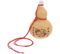 Abaodam Calebasse Sculptée avec Bouchon en Liège, Gourde Vintage Multifonctionnelle en Calebasse Naturelle, Décoration Maison et Usage Extérieur, Design Traditionnel Chinois