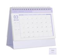 Abaodam Calendrier de Bureau 2026 Blanc Petit Format Support Pliable Calendrier Mensuel pour Maison Ecole et Bureau Papier Épais Anti-traversée Compact et Fonctionnel