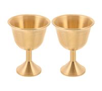 Abaodam Calice en Laiton Or Vintage 2pcs Prise Confortable et Durabilité pour Cérémonie et Banquet Style Médiéval Classique Élégant