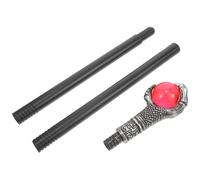 Abaodam Canne d'halloween 78 CM en Alliage Argenté Ancien Griffes d'aigle et Boule Rouge Accessoire de Cosplay Royal pour Garçon et Filles et Adultes Baguette de Cérémonie pour Fête et