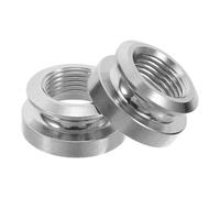 Abaodam Capuchon de Prise de Micro pour Performances Live et Enregistrement Design Élégant Lot de 2 Pièces en Cuivre Argenté Écrou de Sangle pour Guitare Acoustique