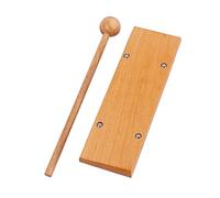 Abaodam Carillon à Vent à Deux Pôles Cadre Bois Instrument De Musique Percussion Cloche à Vent
