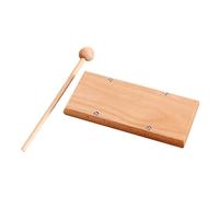 Abaodam Carillon de Table à 3 Tons en Bois Naturel Maillet, Instrument de Percussion Éducatif pour Garçon et Filles, Carillon Énergétique pour Yoga et Gestion de Classe, Musical Éducatif