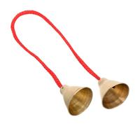 Abaodam Carillon Tibétain en Laiton Traditionnel, Petites Cloches de Guérison Spirituelles pour Bébé, Instrument de Musique D’éveil Anneau, Percussion Portative pour Apprentissage