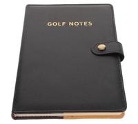 Abaodam Carnet de Score de Golf en PU Noir, 100 Pages, Étanche, Boîte Présent, pour Golfeurs, Entraînement et Tournois Professionnels