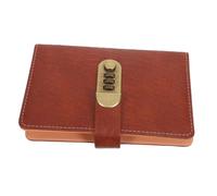 Abaodam Carnet d'Épargne Cadenas à Code et 100 Enveloppes Numérotées Format 17,8 X 11 CM Couverture PU Motif Crocodile Marron Foncé pour Gestion Organisée des Finances et Tri des Factures