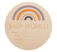 Abaodam Carte Bois Ornement Garçon Fille Mois Panneau Annonce Naissance Unisexe Cadeau Créatif Shower Révélation Marqueurs Fins Facile Écriture Léger Et Résistant