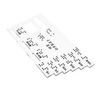 Abaodam Carte Braille Acrylique pour Aveugles Guide Portable pour Reconnaissance des Billets Aide à Écriture Braille et Tableau pour Transactions Bancaires Outil Autonomie pour Personnes