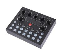 Abaodam Carte Interne PC DJ avec Mixeur Réglage Reverb Indépendant Tonalités Électroniques Mode Automatique de Musique Boîtier Métallique avec Éclairage Coloré pour Streaming et Chant