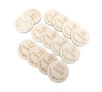 Abaodam Cartes De Croissance En Bois Naturelles Pour -nés, Cartes D'étapes Mensuelles Pour Bébé, 12 Pièces, Souvenirs De Grossesse, Accessoires Photo Pour Premiers Mois De Bébé