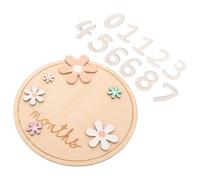Abaodam Cartes Étapes Mensuelles Set de 1 pour Bébé Garçon Fille en Bois Design Léger sans Bords Rugueux pour Accessoires de Photographie et Fêtes