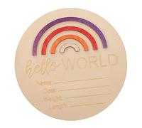 Abaodam Cartes Mensuelles En Bois Bébé Panneaux Étapes Importantes Cercle Bois Naturel 15x15 Cm Accessoire Photo -né Unisexe Chambre Bébé Lot Unique