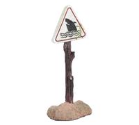 Abaodam Cartoon Décoration D'aquarium Panneau D'avertissement en Résine | Petit Ornement, Style Créatif et Lumineux, Eau Douce ou Salée