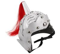 Abaodam Casque de Chevalier Garçon et Filles Argenté Casque Ancien de Soldat Médiéval Accessoire de Costume Historique pour Déguisement Militaire Garçon Théâtre Halloween et Jeux de