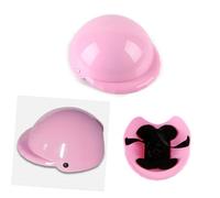 Abaodam Casque pour Chien Plastique Protection Soleil Pluie Costume Accessoires Rose avec Doublure Éponge Et Sangles Réglables