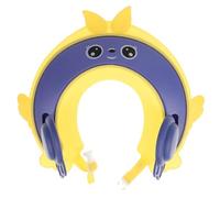 Abaodam Casquette de Bain Garçon Fille Ajustable Forme de Couronne Bonnet Léger et Flexible pour Enfant Protection Shampooing et Coupe de Cheveux Facile à Mettre et Nettoyer Jaune Citron