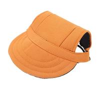 Abaodam Casquette De Baseball pour Animaux De Compagnie Chiens Trous Bouchon Poreux pour Chien Chapeau pour Chien avec De Cou Balle Animal De Compagnie Toile Orange